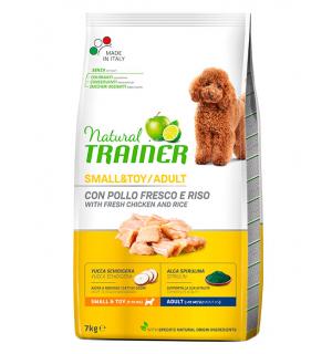  Сухой корм Trainer Natural для собак мелких и миниатюрных пород от 1 до 10 кг и старше 10 мес, с мясом курицы (7 кг)