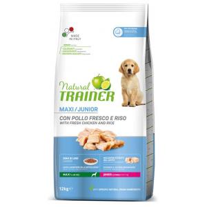  Сухой корм Trainer Natural для щенков крупных пород более 30 кг и старше 9 мес, с мясом курицы (12 кг)