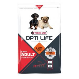 Сухой корм Versele-Laga Opti Life Adult Digestion Mini, для мелких собак с чувств. пищеварением, ягненок и рис (7,5кг)