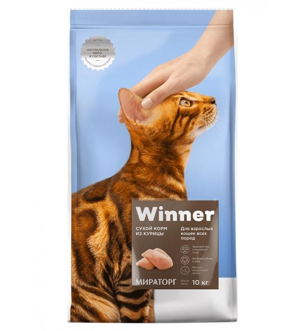 Корм сухой WINNER для взрослых кошек всех пород из курицы (10кг) Корм сухой WINNER для взрослых кошек всех пород из курицы (10кг)