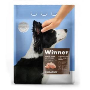 Корм сухой WINNER для взрослых собак средних пород из курицы (10кг)