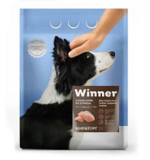Корм сухой WINNER для взрослых собак средних пород из курицы (10кг)