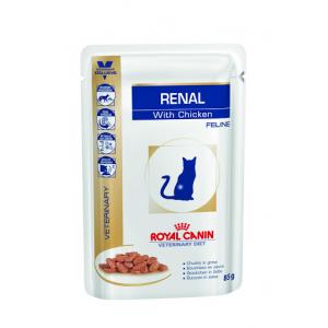Влажный корм ROYAL CANIN RENAL FELINE CHICKEN влажная диета для кошек (0,085 кг)